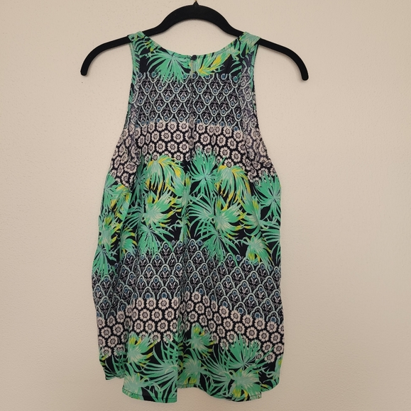 Old Navy tropical print key hole tank - Picture 3 of 5